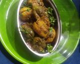 A picture of step 8 of Brinjal potato stuffed sabji.