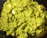 A picture of step 2 of Flower samosa with peas.