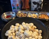 A picture of step 1 of Makhana Kheer (with Nolen Gur).