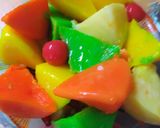 A picture of step 5 of Colourful fruits custard ice cream.
