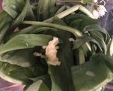 A picture of step 1 of White bean and wild garlic dip - vegan.