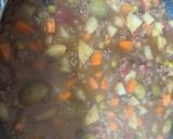 A picture of step 3 of Filipino Style Picadillo.