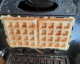 A picture of step 2 of Oats Besan savory waffles.
