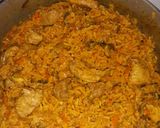 Foto del paso 3 de la receta: Arroz de carne de res y cerdo en aceite de coco