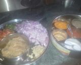 A picture of step 1 of Shalgam bhartha.