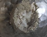 A picture of step 1 of Bajra Roti with Ringda odo.