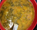 A picture of step 4 of Spinach dal.