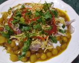 আলু টিক্কি ছোলে চাট (aloo tikki chole chaat recipe in Bengali) রেসিপি ধাপ - 14 ছবি