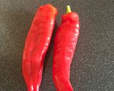 A picture of step 1 of Cooking apple and red chilli pickle.