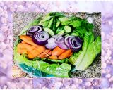 A picture of step 2 of Veggies salad with dash of vinegar.