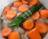 Hình bước làm 3 của món Món Pháp Blanquette De Veau - Thịt Bê Hầm Cà Rốt Nấm Phủ Sốt Bơ Trứng
