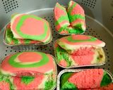 Foto langkah ke 6 dari resep Bolu kukus motif macan meletak cantik.