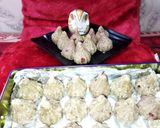 A picture of step 7 of Rose flavour Tilgul Modak.