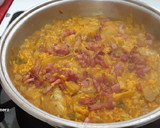 Foto del paso 7 de la receta: Arroz integral en cazuela, con alcachofas, jamón y bacon