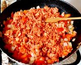 A picture of step 3 of Villamelón Style Tacos.