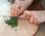 A picture of step 2 of Veg n chick roll.