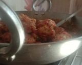 A picture of step 7 of Dry Manchurian.