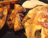 Foto del paso 8 de la receta: Rodaballo a la Plancha con Patatas Gajo y Mayonesa de Vinagre de Jerez y Soja