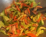A picture of step 3 of Veg Chow Mein / Chinese Noodles.