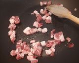 A picture of step 1 of Torta salata - pancetta, mushroom and pecorino pie.