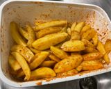 Une image de l'étape 4 de Potatoes sauce barbecue origan.