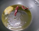 A picture of step 3 of Kalmi saag (Water Spinach).