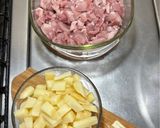 A picture of step 1 of Pork in Tomatillo Green Sauce.