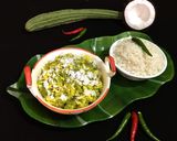 A picture of step 4 of Coconut Ridge Gourd dry Curry.