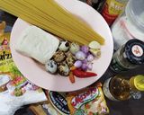 Foto langkah ke 1 dari resep Spaghetti Tumis Tahu dan Telur Puyuh.
