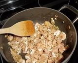 A picture of step 1 of Chicken Bacon Caesar Pasta.