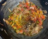 A picture of step 4 of Baigan Bharta (Rajasthani style).
