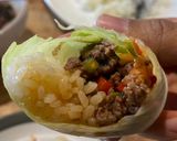A picture of step 6 of Minced Beef & Rice Ssam.