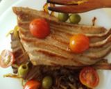 Foto del paso 3 de la receta: Ventresca de atún encebollado con mostaza