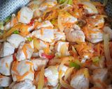 Foto del paso 5 de la receta: Suprema con vegetales y salsa de soja