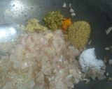 A picture of step 3 of Lima beans saag.