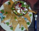 A picture of step 15 of Roasted tomato with fruit salsa.
