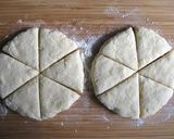 A picture of step 4 of Lemon & White Chocolate Scones.
