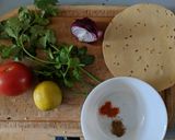 A picture of step 1 of Masala papad.