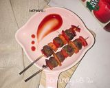 Hình bước làm 2 của món Bò Nướng Xiên Que cho bé(cách làm bò k dai)