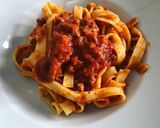 A picture of step 7 of Tagliatelle al Ragù.