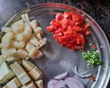 चटपटे आलू बैंगन (Chatpate aloo baingan recipe in Hindi) रेसिपी चरण 2 फोटो