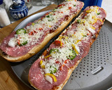 A picture of step 1 of Pizza Toast.