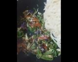 A picture of step 5 of Singaporean rice.
