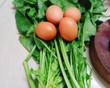 Hình bước làm 1 của món Trứng hấp cải bó xôi