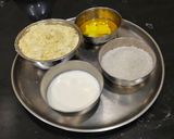 A picture of step 1 of Mohanthal Halwa.