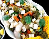 A picture of step 6 of Steam Vegetables with Feta Cheese.