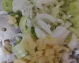 A picture of step 1 of Vegetables egg fried rice.