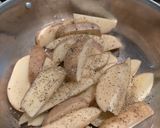 A picture of step 2 of Chicken Vesuvio.
