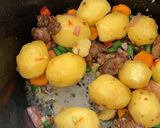 A picture of step 4 of Breakfast inspo | potatoes and beef.