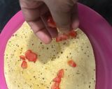 A picture of step 3 of Masala Papad.